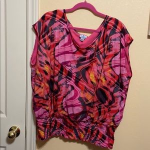Pink pattern blouse